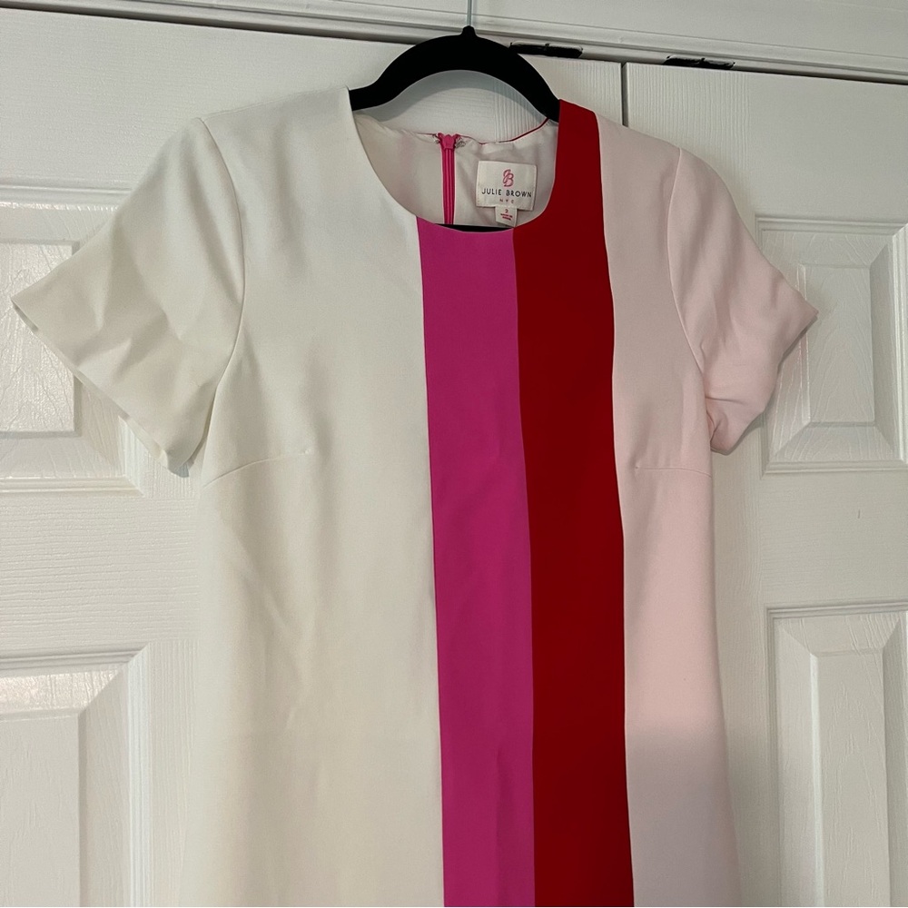 NWT Julie Brown NYC Colorblock Everest Dress Shift Dress, Size 2 - Picture 3 of 6